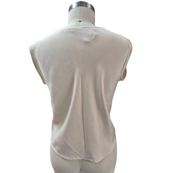 2 Piece Shamask 100% Silk Wide Leg Pant Set Champagne Ivory Sz 1 (M) - Picture 8 of 9